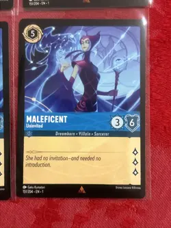 4x Disney Lorcana - Maleficent - Uninvited - #151/204 Rare MINT x4 - Image 5