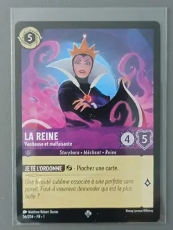 Carte LORCANA FR - Chapitre 1 56/204 La Reine - Super rare non Foil Neuf - Image 1