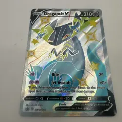 Shiny Holo Rare Dragapult V #SWSH096 Pokemon SWSH: Sword & Shield Promo Card - Image 1