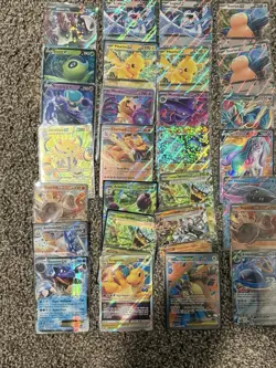 Pokemon Card Lot - Dragonite V, Blastoise EX, Mega Mewtwo EX, Pikachu, Lucario - Image 2