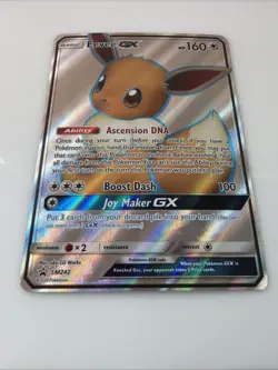 Pokemon Eevee GX Full Art Holo Black Star Promo Card SM242 Sun & Moon - Image 2