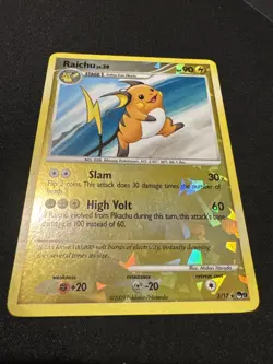 Pokemon Card - Raichu - 3/17 - POP Series 9 - Cracked Ice Holo - LP - Image 1