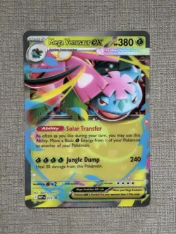 Pokemon TCG Mega Venusaur ex #013 Black Star Jumbo Card, Promo Card, And Sticker - Image 3