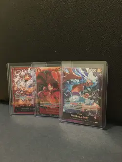 One Piece Trading Card collection (3 card Lot) LUFFY, NM - Image 1