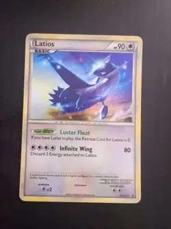 Pokemon TCG- Latios Holographic Black Star Promo Card HGSS11 SWIRL - Image 1