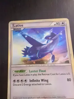Pokemon TCG- Latios Holographic Black Star Promo Card HGSS11 SWIRL - Image 2