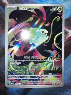 Bulbasaur 133/132 Pokemon STAMPED Mega Evolutions Illustration Rare NM Card - Image 1