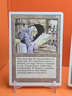 🟤🟤🟤 (4) 1994 Magic The Gathering LIBRARY OF LENG REVISED 3RD EDITION PLAYED - Image 2