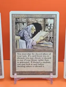 🟤🟤🟤 (4) 1994 Magic The Gathering LIBRARY OF LENG REVISED 3RD EDITION PLAYED - Image 3