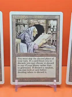 🟤🟤🟤 (4) 1994 Magic The Gathering LIBRARY OF LENG REVISED 3RD EDITION PLAYED - Image 4