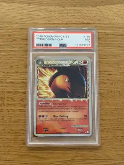 2010 Pokemon Typhlosion Prime 110/123 HeartGold SoulSilver Ultra Rare Holo PSA 7 - Image 1