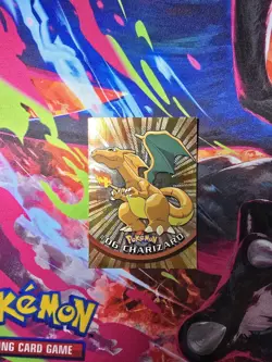Charizard #06 - Pokemon Topps 1999 TV Animation Series 1 - Holo - BLACK LOGO LP - Image 1