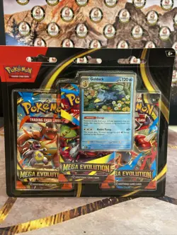 LOT 6 🔥🔥 Pokemon Mega Evolution - Golduck 3-Pack Booster Blister Factory! - Image 2