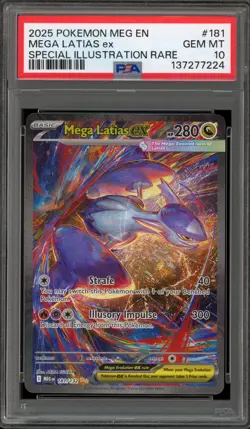 Pokemon Mega Latias ex Mega Evolution Special Illustration Rare #181 PSA 10 - Image 1