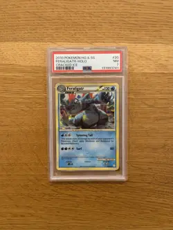 2010 POKEMON HGSS FERALIGATR, MEGANIUM, AND TYPHLOSION HOLO SEQUENTIAL PSA 7 - Image 2