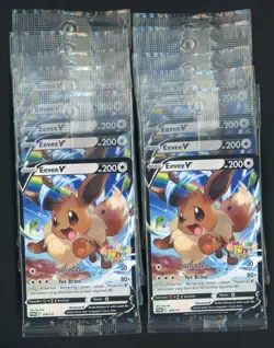 Lot of (10) 2022 Pokemon Indonesian Promo #378/S-P Eeve V Sealed - Image 1