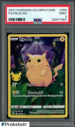 2021 Pokemon Celebrations #005 FA Pikachu PSA 9 MINT - Image 1
