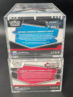 2x Pokemon Black Bolt White Flare Sealed Booster Bundle Display Case W/Acrylic - Image 3