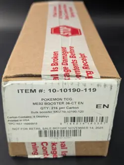 Pokemon Mega Evolution Phantasmal Flames ME02 Booster 6-Box Sealed Case - Image 1