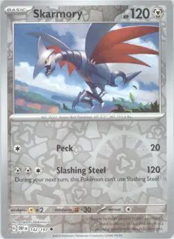 Skarmory Reverse Holo Pokemon tcg SV03: Obsidian Flames #142/197 - Image 1