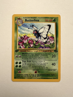 Butterfree 33/64 Jungle 1st Edition d Error Misprint RARE Pokemon TCG - Image 1