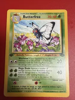 Pokemon TCG - Butterfree 33/64 - 1st Edition D Error Misprint Jungle [Near Mint] - Image 1