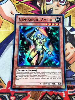 Gem-Knight Amber ha06-en033 1st Edition (LP/MP) Super Rare Yu-Gi-Oh! - Image 1