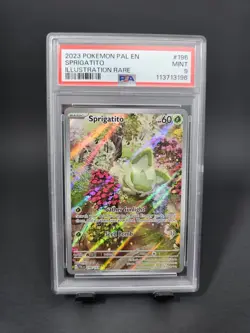 2023 POKEMON PAL EN-PALDEA EVOLVED ILLUSTRATION RARE #196 SPRIGATITO PSA 9 - Image 1