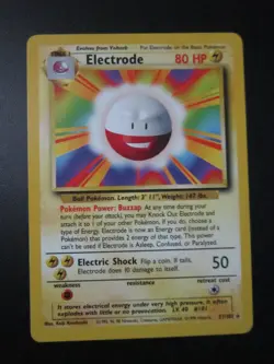 ELECTRODE POKEMON CARD 21/102 BASE RARE NON HOLO NEVER PLAYED NM - Image 1