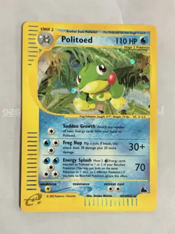 Nintendo Politoed Holo Rare Pokemon Card Aquapolis Set H23/H32 2003 - Image 1
