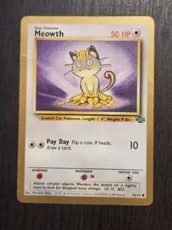 Meowth Jungle Pokemon Card Fruit Rollup Promo 56/64 DM Common - Image 1