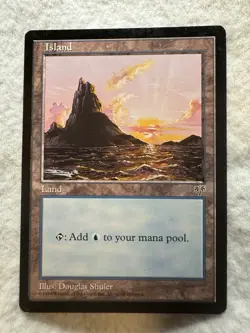 MTG - Island (Sunset) - Mirage - LP - Free Shipping! - Image 1