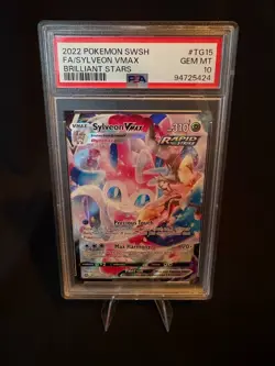 2022 Pokemon Brilliant Stars Trainer Gallery Sylveon Vmax #TG15 PSA 10 Gem Mint - Image 1