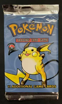 2000 WOTC Pokemon TCG Base Set 2 Booster Pack Sealed Raichu Art - Image 1