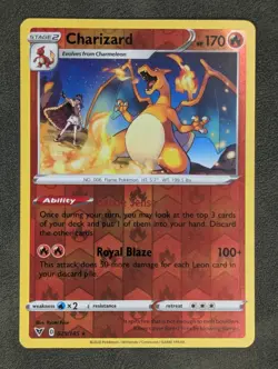 Charizard 025/185 Pokemon TCG Rare SWSH04: Vivid Voltage Near Mint - Image 1