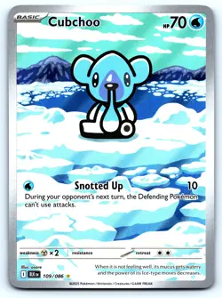 Cubchoo Illustration Rare #109/086 Black Bolt Pokemon TCG - Image 1
