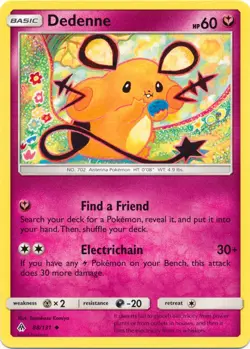 Moderately Played Dedenne - 88/131 - Uncommon Pokemon Forbidden Light - Image 1