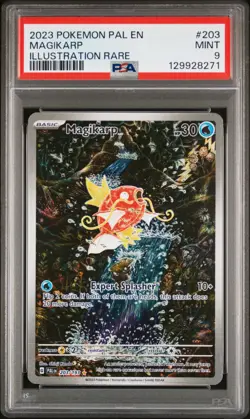 2023 POKEMON PAL EN-PALDEA EVOLVED ILLUSTRATION RARE #203 MAGIKARP PSA 9 - Image 1