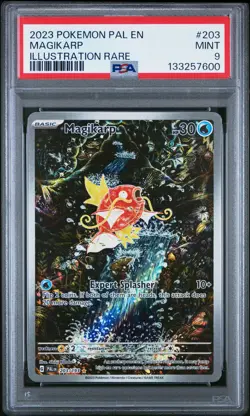2023 POKEMON PAL EN-PALDEA EVOLVED ILLUSTRATION RARE #203 MAGIKARP PSA 9 - Image 1
