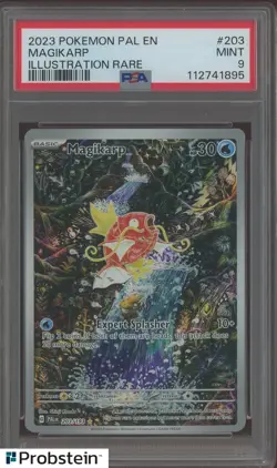 2023 Pokemon PAL En Illustration Rare #203 Magikarp PSA 9 MINT - Image 1