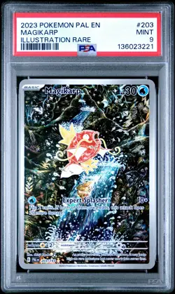2023 POKEMON PAL EN-PALDEA EVOLVED ILLUSTRATION RARE #203 MAGIKARP PSA 9 - Image 1