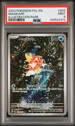 2023 POKEMON PAL EN-PALDEA EVOLVED ILLUSTRATION RARE #203 MAGIKARP PSA 9 - Image 1