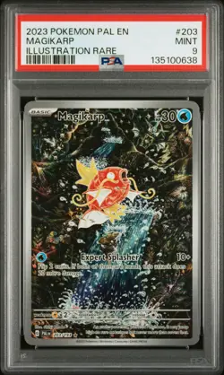 2023 POKEMON PAL EN-PALDEA EVOLVED ILLUSTRATION RARE #203 MAGIKARP PSA 9 - Image 1