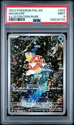 2023 POKEMON PAL EN-PALDEA EVOLVED ILLUSTRATION RARE #203 MAGIKARP PSA 9 - Image 1