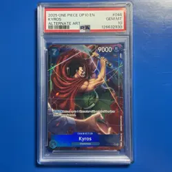 2025 One PIECE OP10-046 Kyros Alternate Art Psa 10 English - Image 1