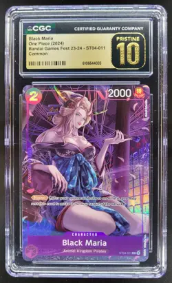 2024 ONE PIECE CCG BLACK MARIA BANDAI GAMES FEST STO4-011 CGC 10 PRISTINE C RC7 - Image 1