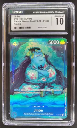 2024 ONE PIECE CCG JINBE BANDAI GAMES FEST P-030 CGC 10 D RC7 - Image 1