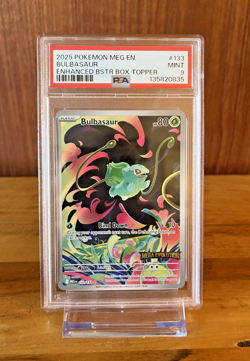2025 Pokemon Mega Evolution - Bulbasaur Stamped Promo #133/132 PSA 9 - Image 1