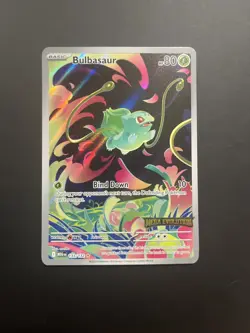 Pokemon Card Bulbasaur 133/132 Mega Evolution Promo Stamped IR Full Art NM 2025 - Image 1