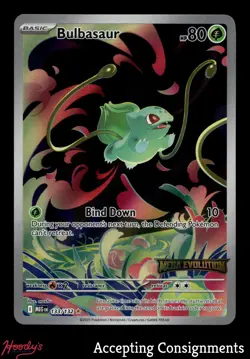 2025 Pokemon Mega Evolution Promo 133/132 Bulbasaur IR Stamped FULL ART - Image 1